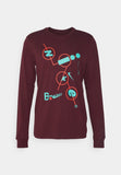 Nike Mens Maroon Printed Tshirt