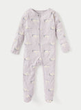 Juniors Lilac Duck Printed Zipped Sleepsuit