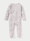 Juniors Lilac Duck Printed Zipped Sleepsuit