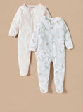 Juniors Rabbit & Balloon Printed Sleepsuit (set of 2)