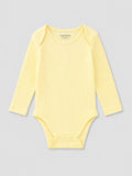 Juniors light ribbed fullsleeves bodysuit (pack of 3)