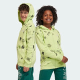 Adidas green printed hoodie (winter)