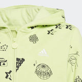 Adidas green printed hoodie (winter)