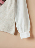 Juniors flower sequins knitted frill sweatshirt (winter)
