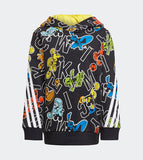 Adidas all over mickey mouse printed black hoodie (winter)