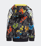 Adidas all over mickey mouse printed black hoodie (winter)