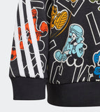 Adidas all over mickey mouse printed black hoodie (winter)
