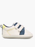 Juniors Panelled Shoes with Hook and Loop Closure