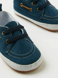 Giggles Solid Slip On Booties with Lace Detail and Pull Tabs