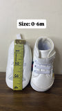 Giggles white Striped infant shoes