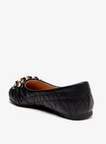 Little Missy Chain Accented Slip On Ballerina Shoes