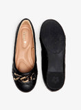 Little Missy Chain Accented Slip On Ballerina Shoes