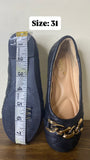 Little Missy Chain Accented Slip On Ballerina Shoes