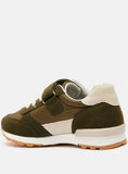Juniors Colour Block Sneakers with Hook and Loop Closure