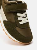 Juniors Colour Block Sneakers with Hook and Loop Closure