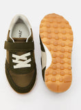 Juniors Colour Block Sneakers with Hook and Loop Closure