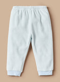 Juniors Blue Elephant Embroidered Fleece Shirt & Pyjama Set (Set Of 2) (winter)