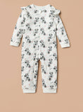 Disney All Over Minnie Mouse Printed Zipped Openfeet Sleepsuit