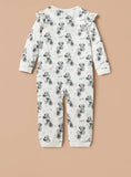 Disney All Over Minnie Mouse Printed Zipped Openfeet Sleepsuit