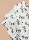 Disney All Over Minnie Mouse Printed Zipped Openfeet Sleepsuit