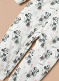 Disney All Over Minnie Mouse Printed Zipped Openfeet Sleepsuit