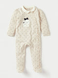 Juniors Cat & Kitten Embroidered Sleepsuit
