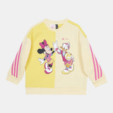 Adidas yellow minnie & daisy sweatshirt  (fleece lined) (winter)