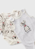 Disney Always Happy Dalmatian Bodysuit & Fleece Closedfeet Dungaree Set (Set Of 2) (winter)