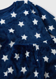 Matalan Navy All Over Stars Printed Fleece Shirt & Pyjama Set  (Set Of 2) (winter)