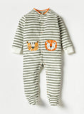 Juniors Lion & Tiger Embroidered Fleece Sleepsuit (winter)