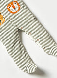 Juniors Lion & Tiger Embroidered Fleece Sleepsuit (winter)