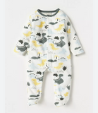 Juniors All Over Colorful Dino Printed Fleece Sleepsuit (winter)