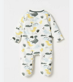 Juniors All Over Colorful Dino Printed Fleece Sleepsuit (winter)