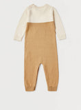 Juniors Brown Bear Knitted Openfeet Sleepsuit (winter)