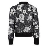 Adidas Black All Over Floral Printed Zipped Pullover (winter)