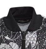 Adidas Black All Over Floral Printed Zipped Pullover (winter)