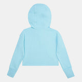 Nike Blue Colorblock Fleece Girls Crop Hoodie (winter)