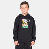 Puma Solid Black Cartoon Printed Fleece Lined Hoodie (Winter)