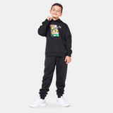 Puma Solid Black Cartoon Printed Fleece Lined Hoodie (Winter)