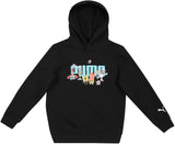Puma Solid Black Colorful Logo Hoodie (winter)
