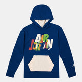 Nike Air Jordan Navy Fleece Lined Hoodie With White Pockets (winter)