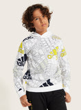 Adidas All Over Logo Printed Hoodie (Winter)