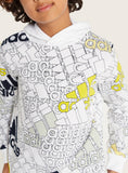 Adidas All Over Logo Printed Hoodie (Winter)