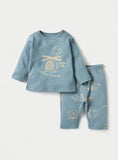Juniors Blue Up in the air shirt & Pyjama set (set of 2)