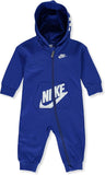Nike Inky Blue Zipped Hooded Openfeet Sleepsuit (winter)