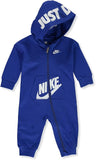 Nike Inky Blue Zipped Hooded Openfeet Sleepsuit (winter)