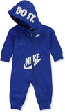 Nike Inky Blue Zipped Hooded Openfeet Sleepsuit (winter)