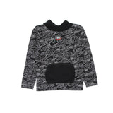 Nike Black All Over Printed Hoodie With Big Front Pocket (winter)