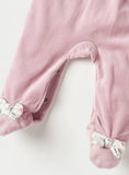 Juniors Pink Floral Frill Fleece Sleepsuit (winter)