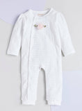 Giggles Lace Detailed Closed Feet Sleepsuit with Long Sleeves